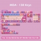 Weekend Time 104+ 18 / 34 / 54 MDA Profile Backlit Keycap Set Cherry MX PBT Dye-subbed for Mechanical Gaming Keyboard